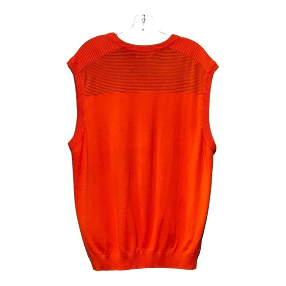 Cutter & Buck V-Neck Knit Vest Orange Auburn University Sleeveless Sweater XL - Picture 2 of 5